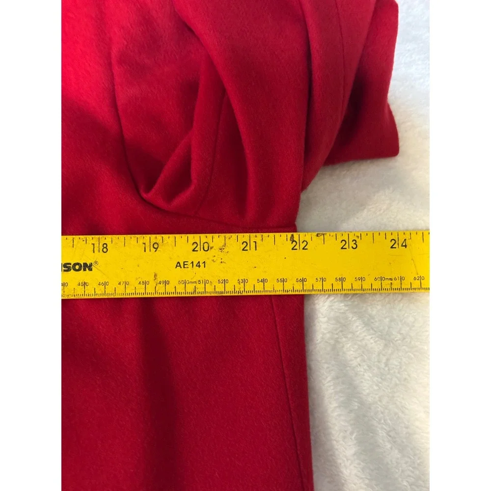 Prophecy Red 100% Wool Blazer Jacket Size 14 Single Button Lined‎ Career VTG
